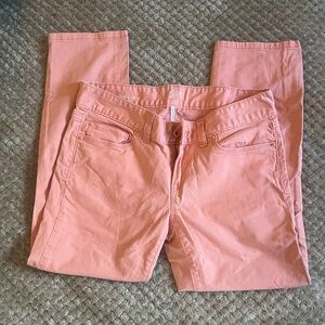LOFT salmon color  Ankle Cropped Jeans